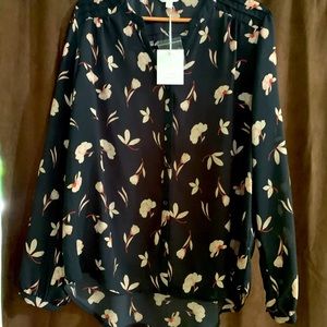 LC Lauren Conrad Blouse, Floral, Large